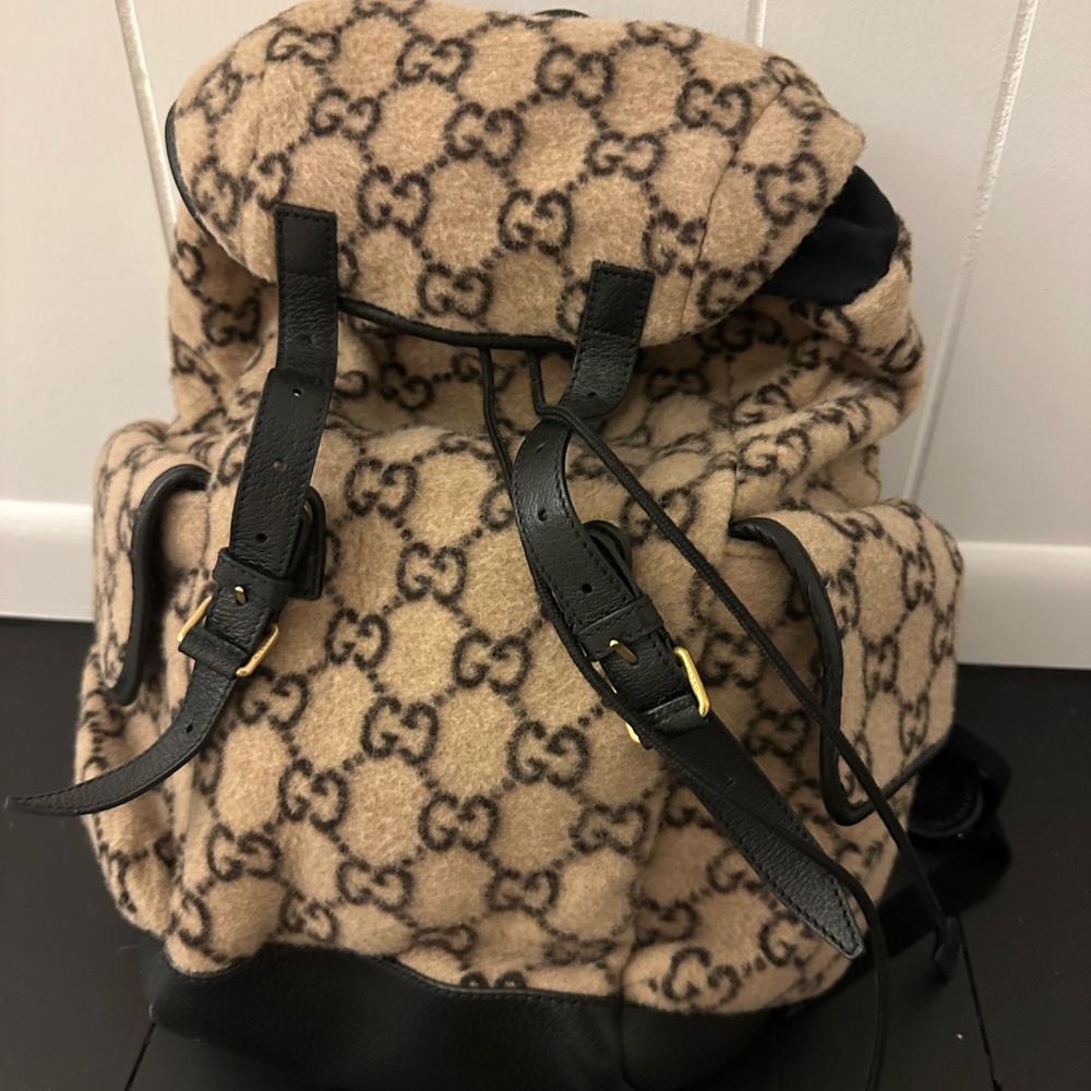 Gucci Tan and Black Women's Backpack